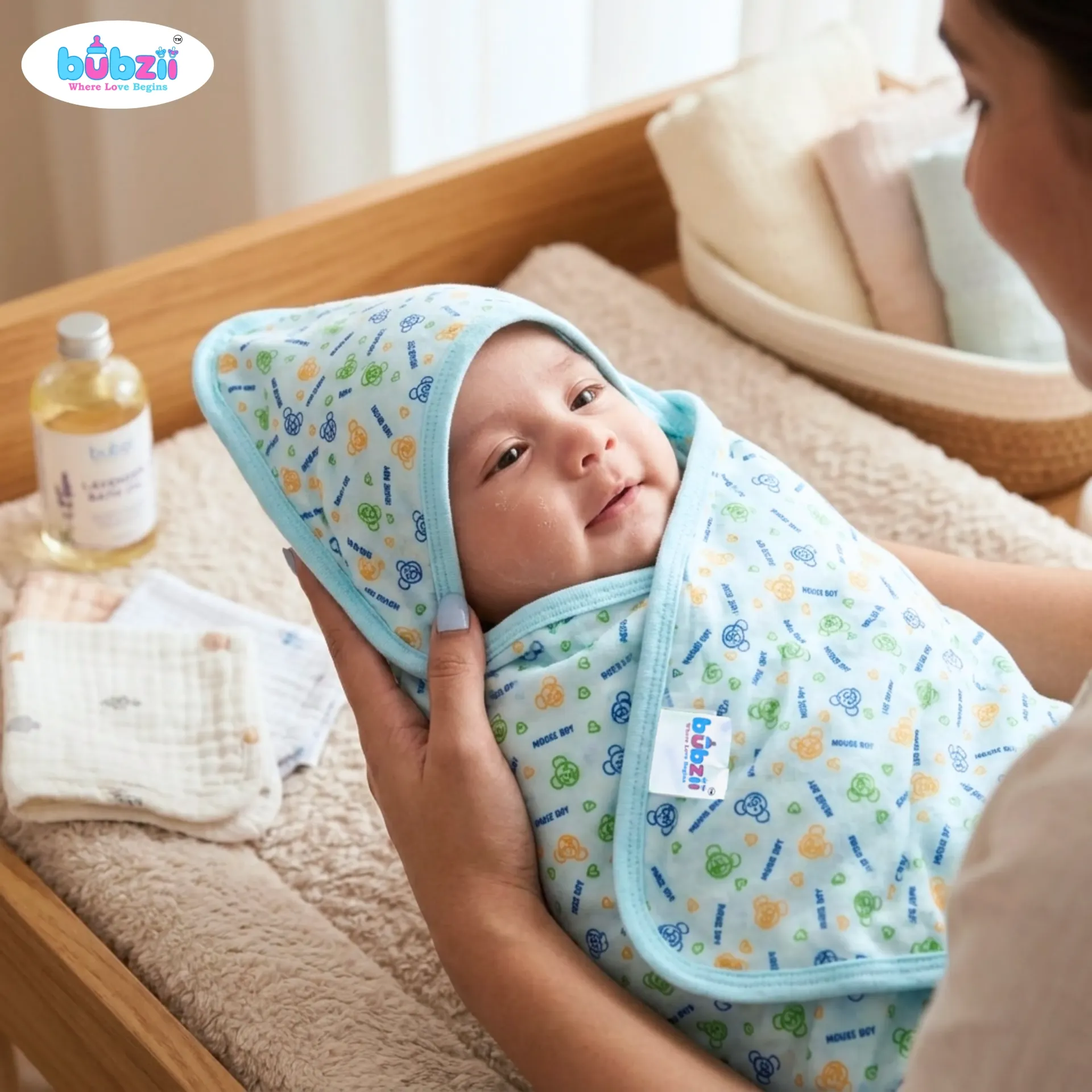 Baby Wrapping Sheet Sky Blue