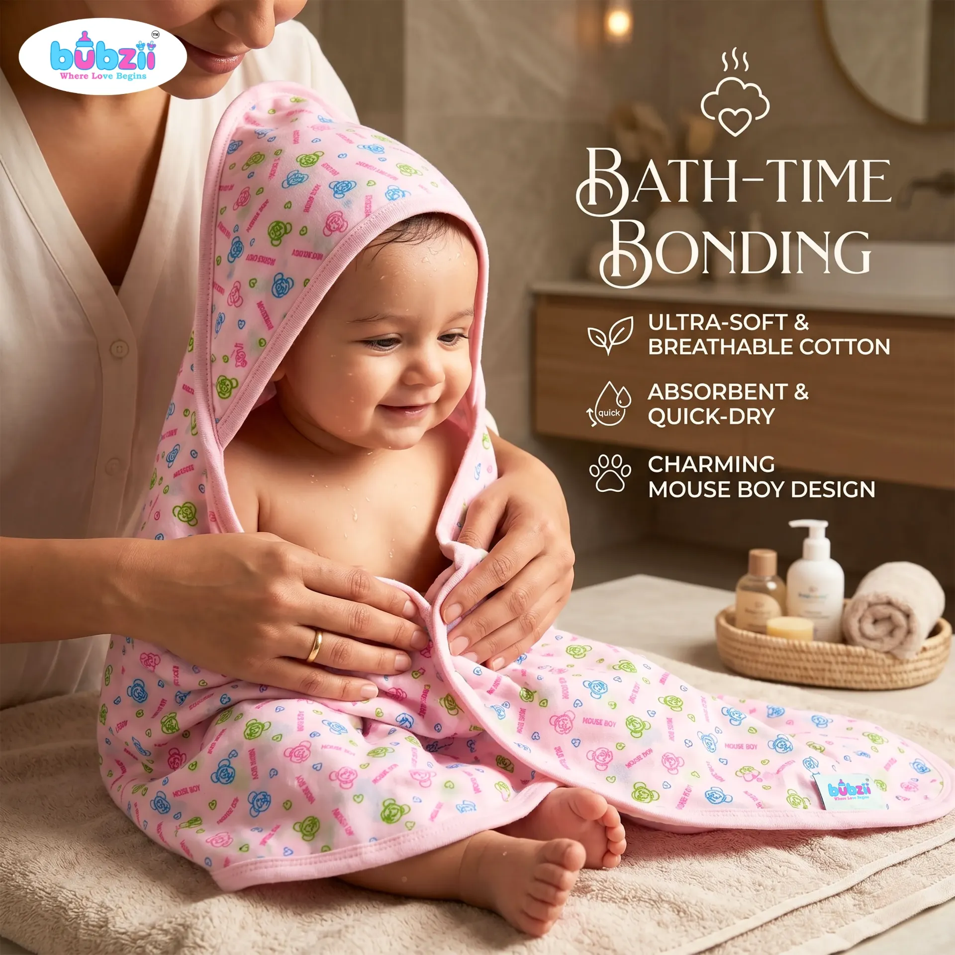 Baby Wrapping Sheet Pink