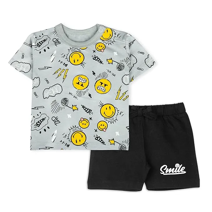 Unisex Baby Cotton Clothing Sets Full Sleeve T-Shirt & Pant (0-6M)