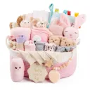 30 Piece Baby Gift Basket – Luxury Curated Baby Girl Gift Basket for Newborn