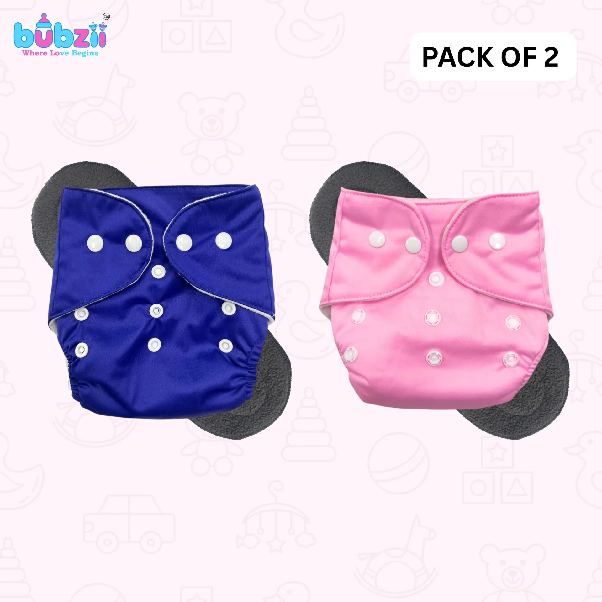 Baby Reusable Diaper Pack of 2