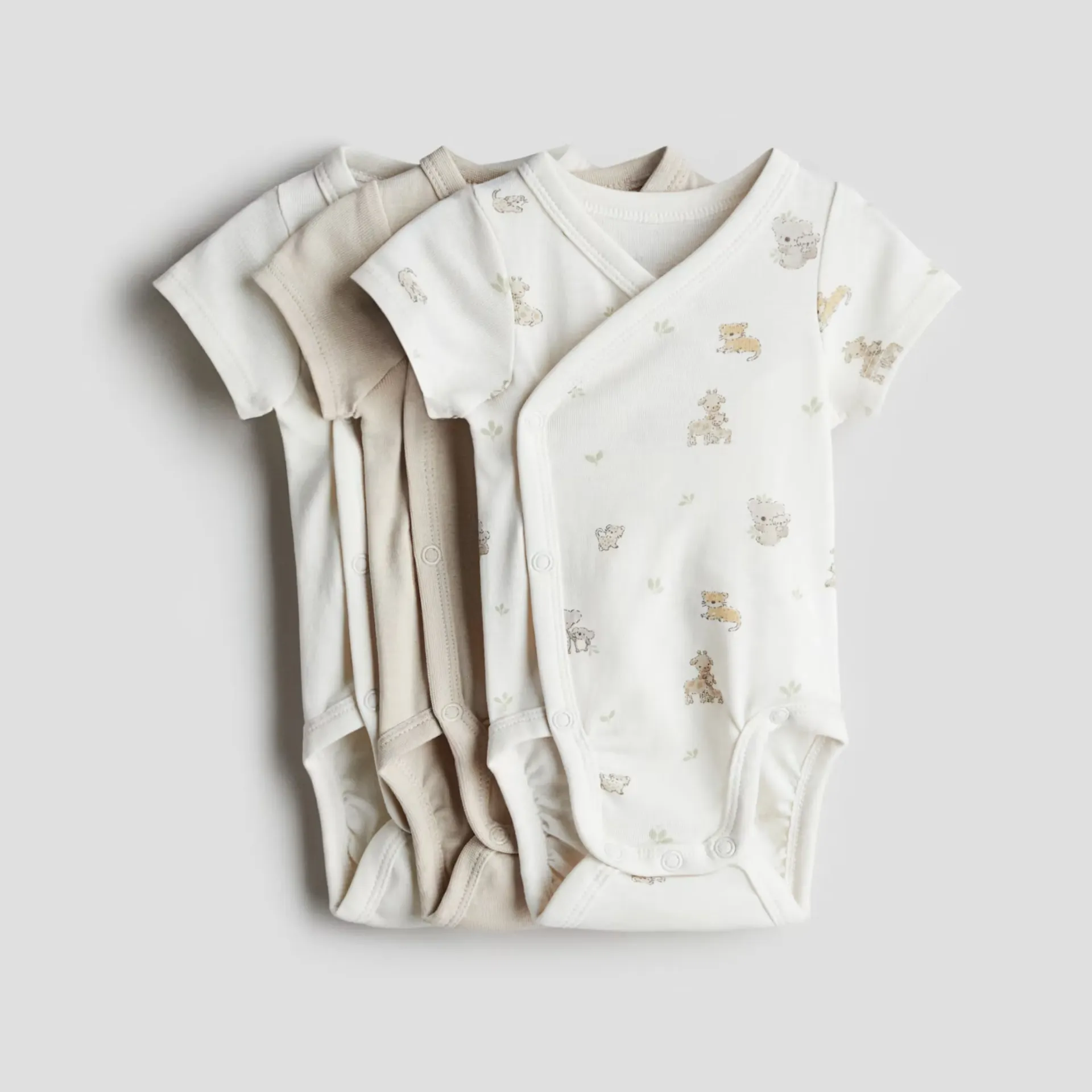 3-Pack Wrapover Bodysuits (0-6M)