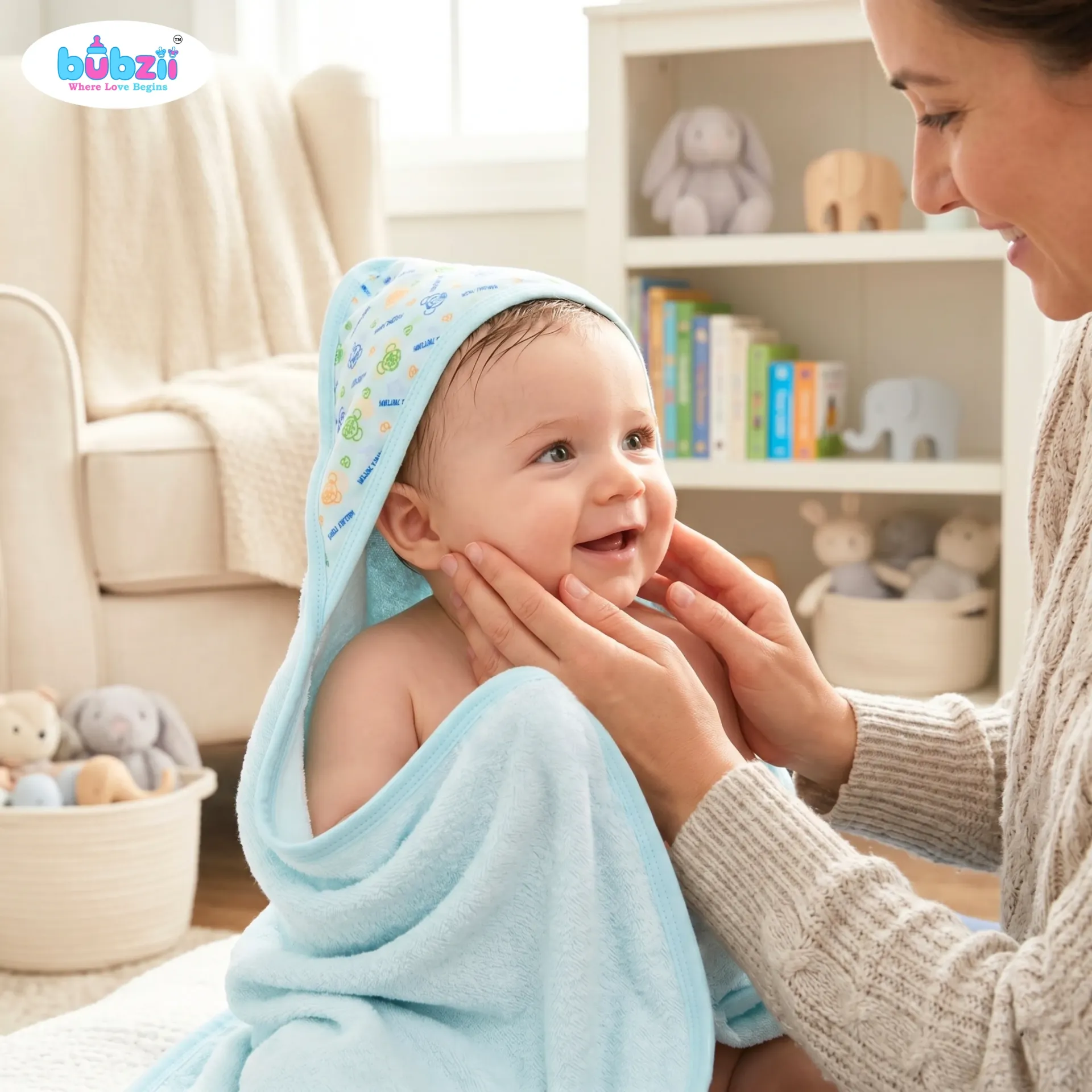 Baby Towel Sky Blue