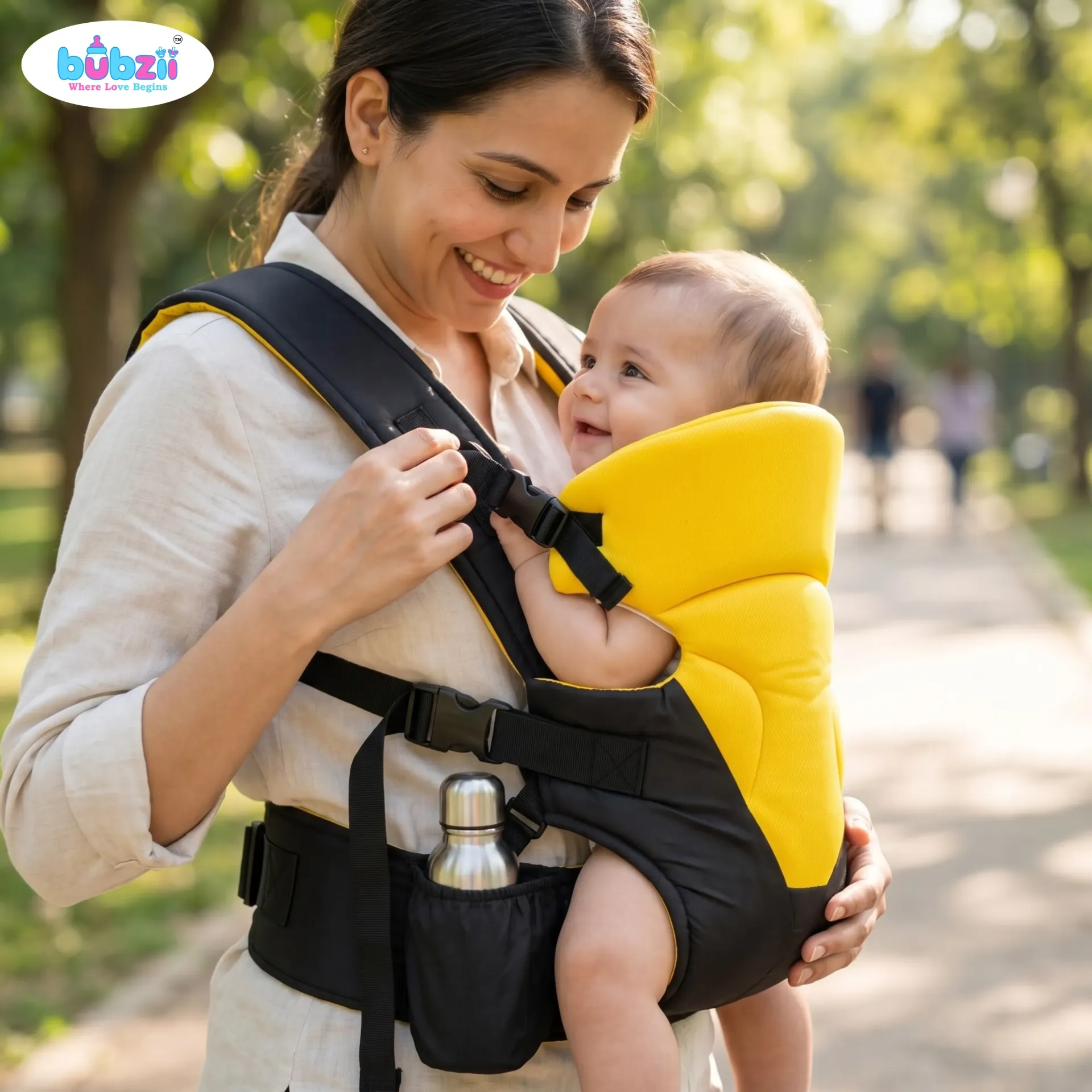 [BB-BC-003] Bubzii Ergonomic Baby Carrier with Soft Breathable Fabric