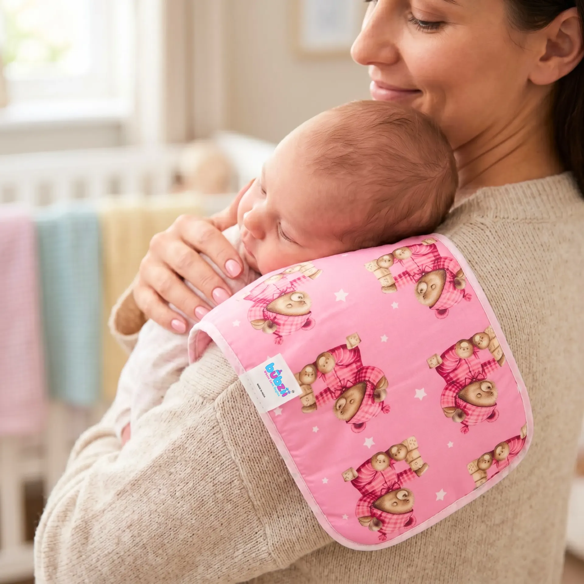 [BB-BU-001] Baby Burp Cloth Pink