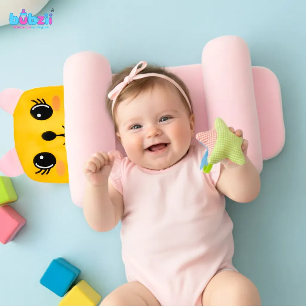 [BB-BO-005] Baby Anti-Roll Side Bolster – Pink Rabbit