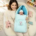 Baby Velvet Sleeping Bag Sky Blue 3 in 1