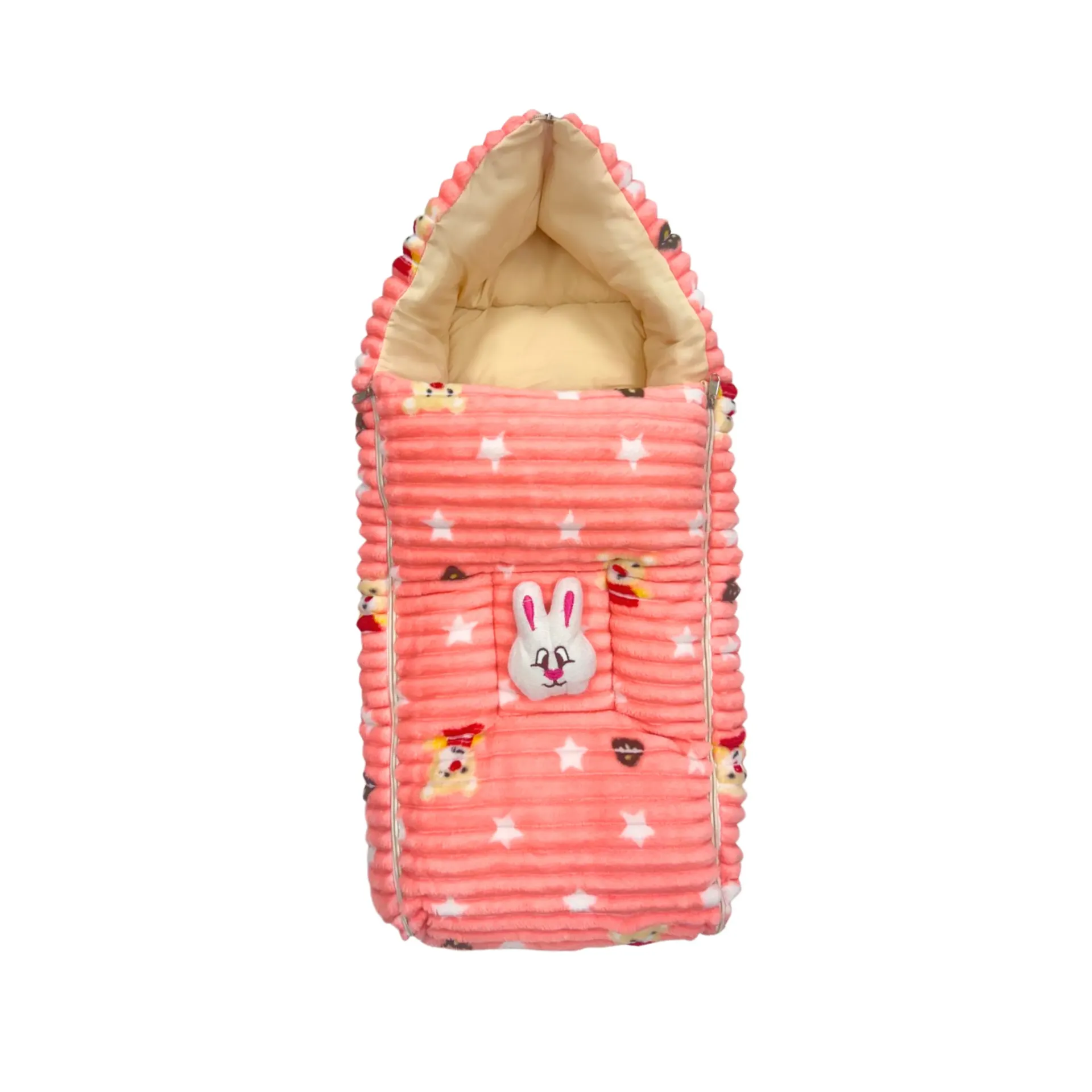 Baby Velvet Sleeping Bag 3 in 1 – Peach