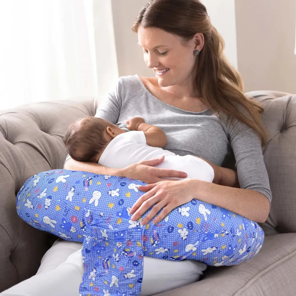Breastfeeding Nursing Pillow Smart U Shaped - Blue