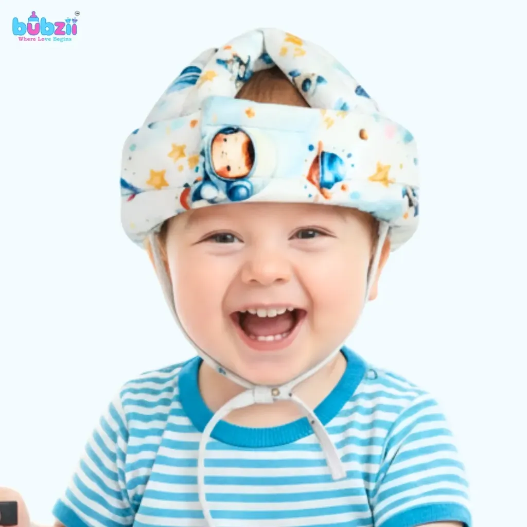 Baby Safety Helmet Velvet – Light Sky Blue