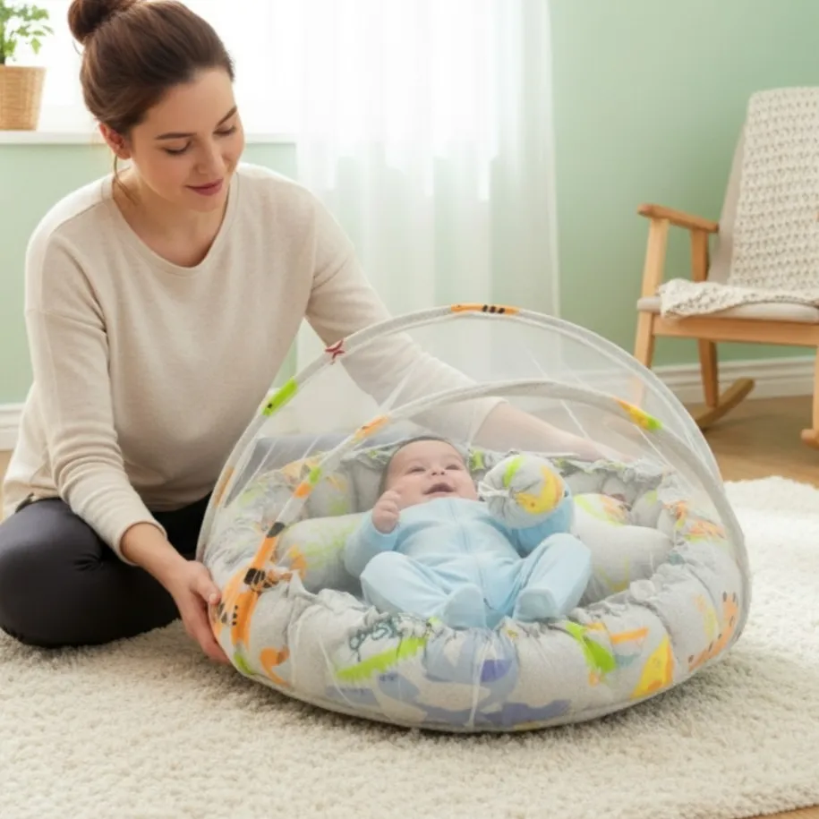 [BB-RB-003] 3 in 1 Round Baby Bed with Mosquito Net (0to12 Months)