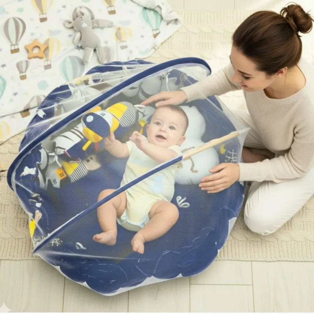 [BB-RB-002] 3 in 1 Round Baby Bed with Mosquito Net (0to12 Months)