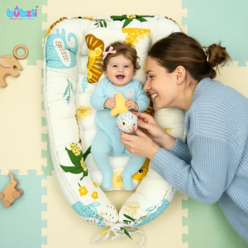 [BB-NB-001] Baby Sleeping Pod Ultra-Soft Lion Print Nest Bed
