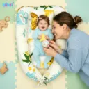 Baby Sleeping Pod Ultra-Soft Lion Print Nest Bed
