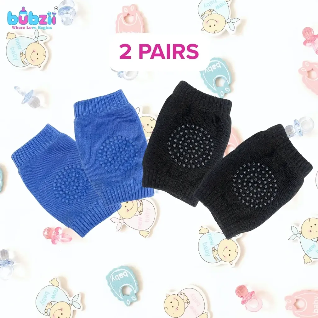 [BB-KP-002] Baby Crawling Knee Pads 0-12M - Black Blue